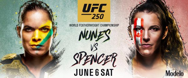 TWO-DIVISION CHAMPION AMANDA NUNES DEFENDS FEATHERWEIGHT TITLE AGAINST SUBMISSION ACE FELICIA SPENCER AT UFC® 250 IN LAS VEGAS