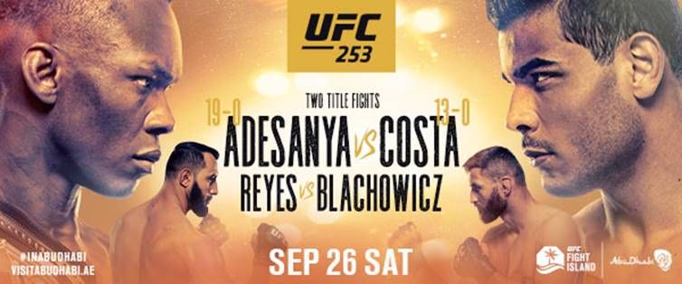 FIGHT OF THE YEAR CONTENDER BETWEEN (C) ISRAEL ADESANYA AND (#2) PAULO COSTA HEADLINES RETURN TO UFC FIGHT ISLAND