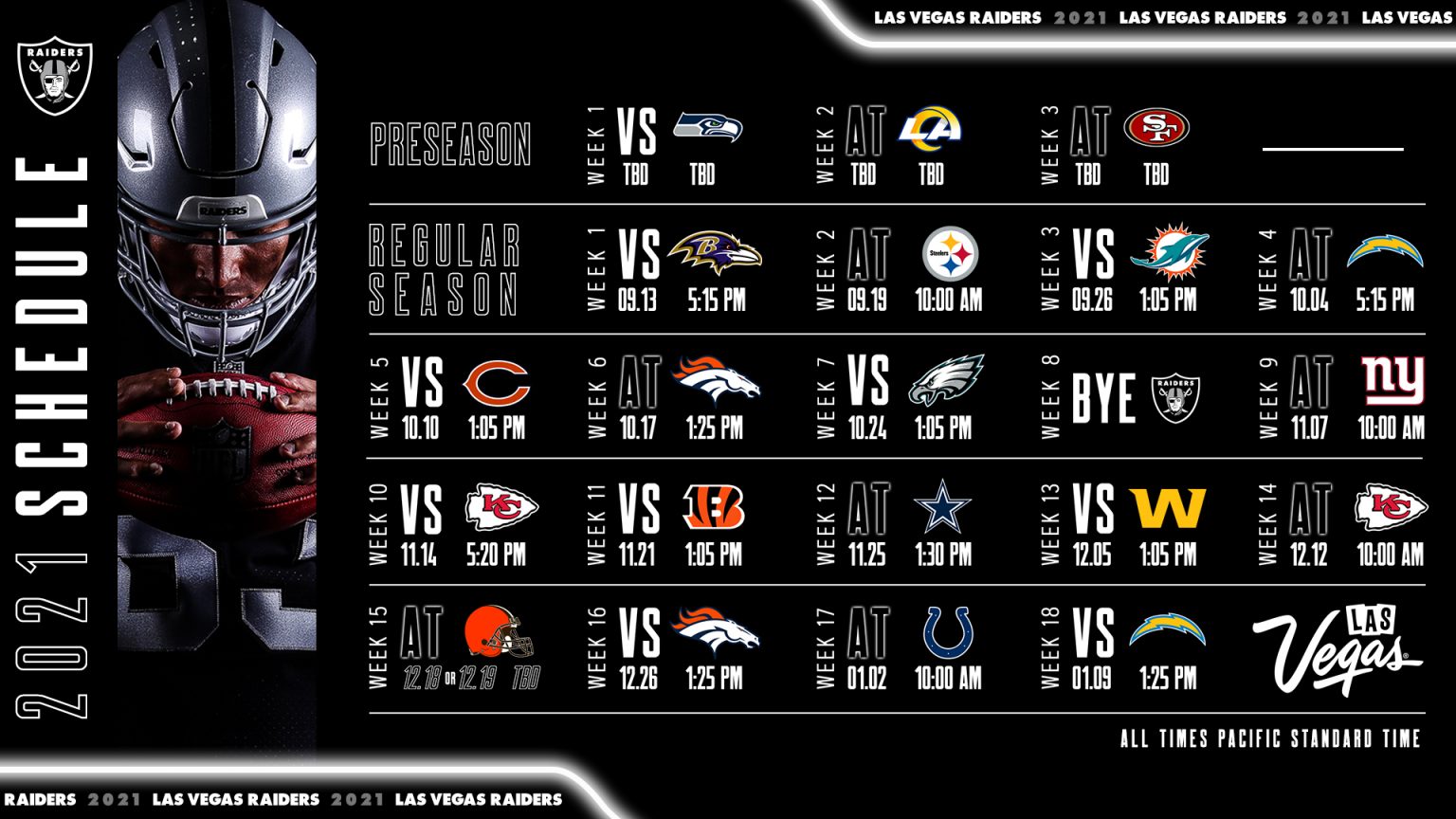 Ya están listos los calendarios de todos los equipos de la NFL