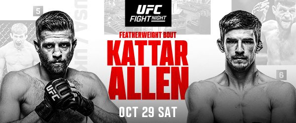 EXCITING FEATHERWEIGHT CONTENDERS (#5) CALVIN KATTAR AND (#6) ARNOLD ALLEN BATTLE AT UFC® APE