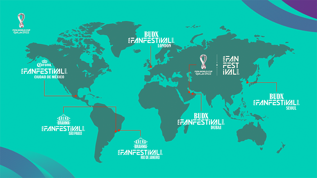 Seis ciudades de todo el mundo albergarán el International FIFA Fan Festival™ durante la Copa Mundial de la FIFA Catar 2022.