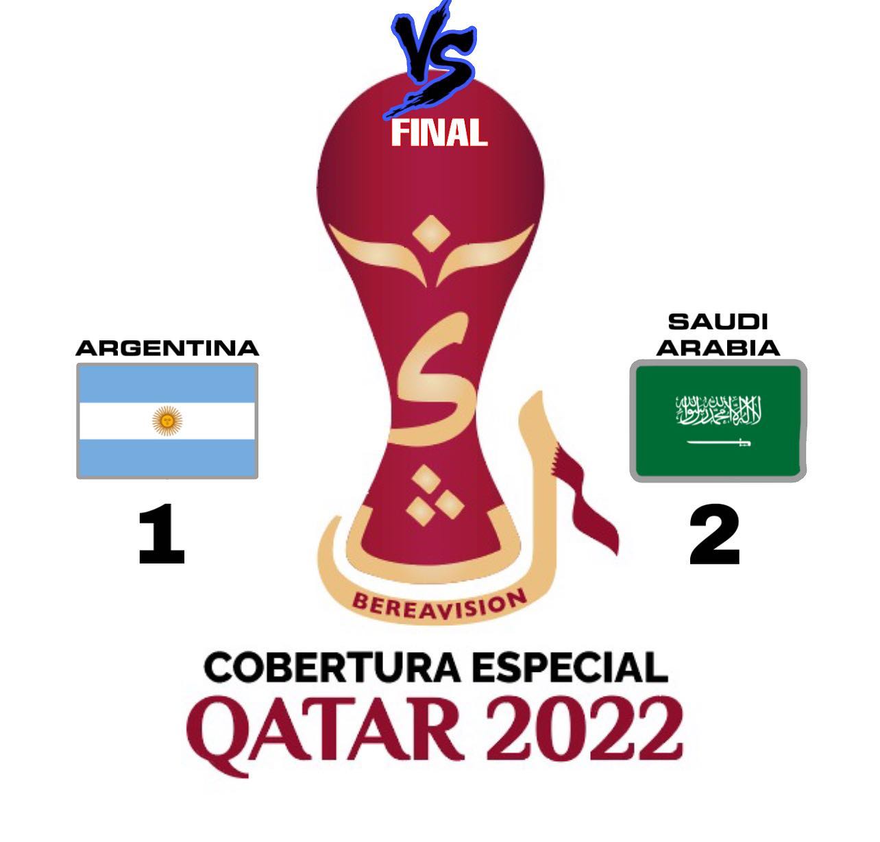 Argentina 1-2 cae ante Arabia Saudita