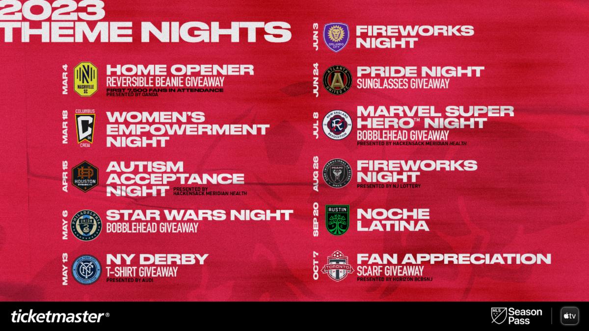 New York Red Bulls Announce 2023 Theme Night and Giveaway Schedule