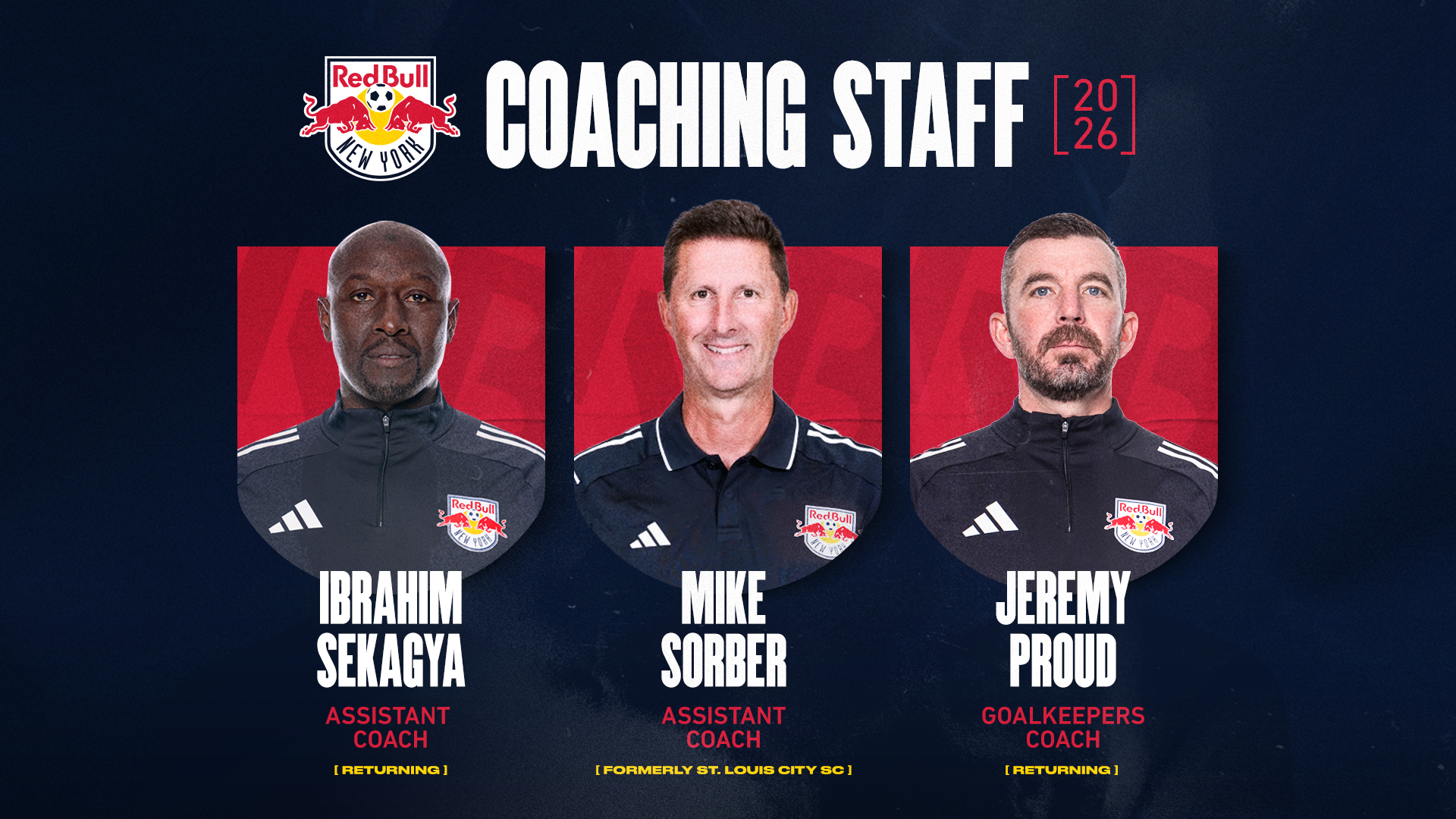 Red Bull New York Adds Mike Sorber as an Assistant Coach Ahead of 2026 Season
